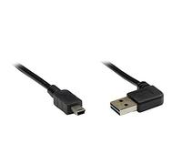 Kabelmeister - Schermatura in pellicola e intrecciata, fili in rame (OFC) Nero - 2 m. USB 2.0 - EASY Stecker A gew. an Mini B