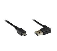 Kabelmeister - Schermatura in pellicola e intrecciata, fili in rame (OFC) Nero - 5 m USB 2.0 - EASY Stecker A gew. an Mini B