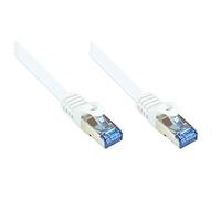 Kabelmeister SO-31442 Cat6A - Cavo patch Ethernet 10 Gigabit LAN, 1,5 m, in rame, protezione antigroviglio RNS, doppia schermatura, S/FTP, PiMF, 500 MHz, senza alogeni, colore: Bianco