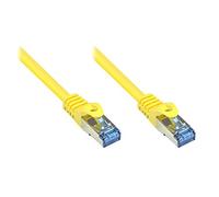 Kabelmeister SO-31480 Cat6A - Cavo patch Ethernet 10 Gigabit LAN, 5 m, in rame, protezione antigroviglio RNS, doppia schermatura, S/FTP, PiMF, 500 MHz, senza alogeni, giallo