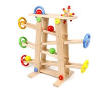 KABENFIS Rampe di Legno Race Tracks In Legno Glider Track Set Giocattoli Educativi per Bambini