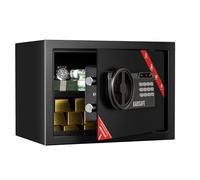 KABISAFE Cassaforte Digitale con Combinazione, Cassaforte da Mobili con Serratura a Chiave e Allarme, Cassaforte Sicura per Casa con Ripiano Rimovibile per Gioielli, Denaro Contante e Documenti