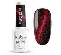 Kabos Gelike CAT EYE Smalto Gel Ibrido Semipermanente Magnetico UV/LED Rosso Ruby Mars - Effetto Occhio di Gatto 3D, Lunga Durata 21 Giorni, Formula Delicata per Unghie Sensibili