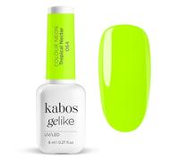 Kabos Gelike Smalto Gel Ibrido UV/LED 064 Tropical Nectar 8ml - Colore Intenso Verde, Lunga Durata, Copertura Perfetta