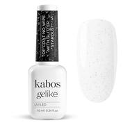 Kabos Gelike Stardust Top Coat Semipermanente Senza Dispersione 10 ml - Top Trasparente con Micro Glitter/Broccato, Effetto Flash 3D, Finitura Ultra Lucida, Lunga Durata fino a 21 Giorni