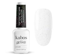 Kabos Gelike Supernova Top Coat Semipermanente Senza Dispersione 10 ml - Top Trasparente con Micro Glitter/Broccato, Effetto Flash 3D, Finitura Ultra Lucida, Lunga Durata fino a 21 Giorni