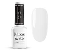 Kabos Gelike Top Coat Gloss 10ml, Trasparente - Top Coat Gel Professionale, Effetto Lucido, Lunga Durata, Resistente Alle Scheggiature, Toxin Free