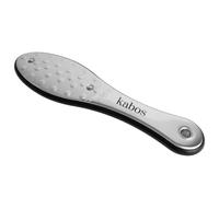 Kabos Lima per Piedi e Talloni, Raspa in Acciaio Inox per Calli e Pedicure | Doppia grana coarse/fine, rimuove calli e pelle secca, uso a secco o bagnato, impugnatura antiscivolo, lavabile