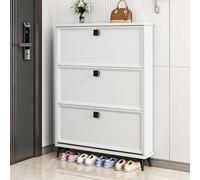 KaBuea Armadietto per scarpe con 3 cassetti, armadio per riporre le scarpe, mobile per corridoio estraibile, scarpiera per soggiorno