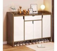 KaBuea Armadio per scarpe ad alta capacità con porte e maniglie, organizzatore di stoccaggio antipolvere per ingresso, corridoio, camera da letto, soggiorno