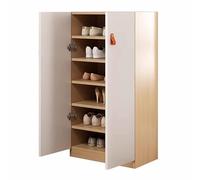 KaBuea Armadio per scarpe ad alta capacità con porte, maniglie e ripiani rimovibili, organizzatore antipolvere per ingresso, corridoio, camera da letto