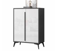 KaBuea Armadio per scarpe con porte, maniglie e rack rimovibili - Organizzatore antipolvere ad alta capacità per ingresso, soggiorno, stanza di alloggio