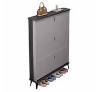 KaBuea Armadio stretto per riporre le scarpe con 3 cassetti ribaltabili, gambe in metallo e grande capienza, adatto per l'ingresso, la camera da letto e l'armadio per organizzare le scarpe