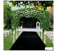 KaBuea Corridore corridoio Nero for Cerimonia di Matrimonio for Matrimoni Sequenza di corridori for tappeti da Pavimento for Interni ed Esterni for Decorazioni(3'3" x 49'3" (Rectangular))