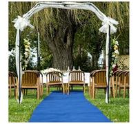 KaBuea Elegante Tappeto Runner Blu for corridoio, Leggero e Riutilizzabile for la Decorazione di Matrimoni, Spiaggia, Chiesa e Giardino(3'11" x 65'7" (Rectangular))