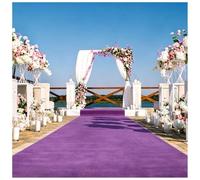 KaBuea Lussuoso Tappeto Runner for corridoio Nuziale Viola, Materiale Durevole e Resistente al Colore, Runner da Pavimento dal Design Elegante con Bordo for Decorazioni(3'11" x 32'10" (Rectangular))