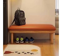 KaBuea Panca di legno minimalista con cuscino imbottito di pelle PU - Ideale come seduta per l'ingresso