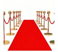 KaBuea Premium Red Carpet Runner, Ceremony Aisle Carpet for Wedding, Award Show, Business Opening, Party & Hotel, Non-Slip, Easy to Clean, Durable Decor Carpet(3'3" x 32'10" (Rectangular))