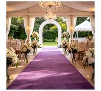 KaBuea Runner da Pavimento for Eventi Antiscivolo Viola, Tappeto Resistente alle Macchie di Facile Manutenzione, Tappeto dal Layout Elegante for Scene di Matrimoni(3'11" x 16'5" (Rectangular))
