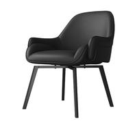 KaBuea Sedie da pranzo moderne, sedie da ristorante con schienale comodo e pelle PU imbottita for sala da pranzo, soggiorno, camera da letto, studio(Black 1,1PCS)