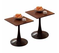 KaBuea Set di tavoli da pranzo quadrati, tavolino di metà secolo per 2-4 persone, gambe in acciaio, tavolino per il tempo libero per la sala da pranzo della cucina, risparmia spazio