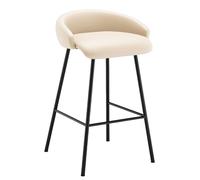 KaBuea Sgabello da bar moderno medio con sedile imbottito, sedia da pranzo perfetta for l'isola della cucina, il pub e la sala da pranzo(Beige,1PCS)