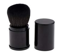 Kabuki - Pennello retrattile da viaggio per fondotinta, fard, bronzer e cipria, colore: nero