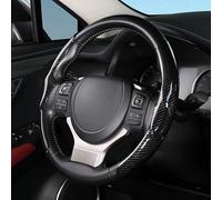 KABUTM 2 Pezzi Auto Coprivolante, per Maserati Ghibli/GranTurismo/Levante, Coprivolante Antiscivolo Traspirante Durevole, Copertura del Volante Segmentata Accessori,Black