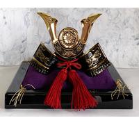 Kabuto Giapponese Samurai Casco Nobunaga Oda Takaoka Craft Prodotto IN Nero /