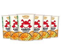 Kabuto Noodles | Katsu Curry Flavour Instant Noodles | Confezione da 6 vasetti istantanei da 85 g