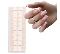 Kabwea 20 pezzi di nail foil, French Tips Nail Foil autoadesivo, Gel Nail Stickers, Gel Polish Wraps for Nails, Nude UV Gel Nail Foil, Nail Foil UV Curing
