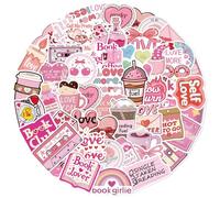 Kabwea 50 Stück Sommerliche Rosa Lover Graffiti AufkleberSticker Sticker Buch