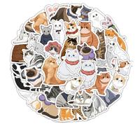 Kabwea 60 adorabili adesivi a forma di gatto, sticker estetici, meme sticker, adesivi gatto