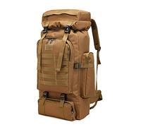 Kabxhueo 55L / 80L / 100L Zaino da Trekking Montagna Escursionismo Campeggio Montagna Viaggio Alpinismo Borsa a Tracolla Daypack Tattico Bagagli Outdoor Sport all'Aria Aperta Arrampicata,80l Khaki