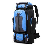 Kabxhueo 70L Zaino da Trekking Impermeabile per Uomo e Donna | Grande capacità per Escursionismo, Campeggio & Arrampicata | Zaino Ultraleggero per Ciclismo, Viaggi e Sport Outdoor,Blu