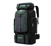 Kabxhueo 70L Zaino da Trekking Impermeabile per Uomo e Donna | Grande capacità per Escursionismo, Campeggio & Arrampicata | Zaino Ultraleggero per Ciclismo, Viaggi e Sport Outdoor,Verde