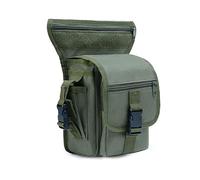 Kabxhueo Borsa da Gamba Marsupio Cosciale Tattico Militare Borsa Gamba Moto Borsa a Coscia Zaino a Vita per Il Motociclismo Ciclismo Campeggio Pesca Sport All'aperto,Verde