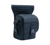 Kabxhueo Borsa da Gamba Marsupio Cosciale Tattico Militare Borsa Gamba Moto Borsa a Coscia Zaino a Vita per Il Motociclismo Ciclismo Campeggio Pesca Sport All'aperto,Nero