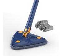 Kabxhueo Microfibra Mocio Pavimenti Professionale 360° Twist Mop- Mop lavapavimenti con Sistema di strizzatura Automatica Integrato-per Casa, Cucina, Legno Duro, Laminato, Ceramica,Blue (4 Sheets)