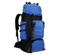 Kabxhueo Zaino da Trekking 80L - 90L Impermeabile Zaini da Escursionismo Zaino Viaggi di Campeggio Montagna per Donna e Uomo Zainetto Leggero Zaino per Alpinismo Arrampicata Ciclismo,Blu