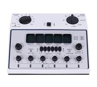 KACBFEE Elettrostimolatore per agopuntura con 5 Tipi di Onde e 6 uscite, massaggiatore a Patch, Dispositivo per elettroterapia a impulsi a frequenza Regolabile, per agopuntura 500-1060 hpa