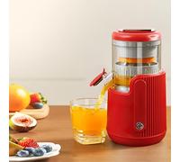 KACBFEE Spremiagrumi Elettrico USB Ricaricabile con Motore a 360°, spremi Limoni e Arance con beccuccio, Mini spremitore Portatile per Cucina Domestica Red Double