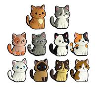 KACCDE 10 lotti divertenti riduttori a tema gatti con design multipli, migliore assorbimento degli accessori per gatti