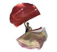 KACCDE 2 bandiere di adorazione della danza di lode con asta scalabile a semicerchio ala per adulti danza con asta scalabile