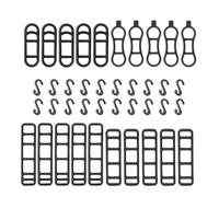 KACCDE 20 lotti Cinturino in Gomma Elastica Versatili Silicone Fissaggio Montaggio Bici Accessori Universali Bici Luce