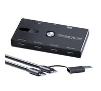 KACCDE Adattatore splitter USB C 6 in 1 con 4 x tipo C e 2 x USB femmina per lettore di dati veloce e trasferimento migliora la produttività
