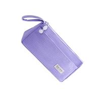 KACCDE Astuccio in velluto a coste con 2 scomparti per studenti e adulti, grande capacità, organizer per penne, matite, astuccio da viaggio, astuccio portatile con manico, C