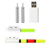 KACCDE Bastoni da pesca notturna a LED Glow Sticks Lampada per canna da mare Punta Tubo Attrezzatura Strumento Verde Punta Luce Galleggiante