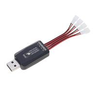 KACCDE Carica compatta a 4 canali per batterie al litio LLiPo3.7V LiHv 3.8V dotate di modalità a doppia tensione in tempo reale Mon Channel Ricarica USB
