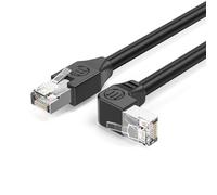 KACCDE Cavo di rete Ethernet Cat5e con angolato, piegato verso il basso | Cavo Ethernet multidirezionale Cat5e con angoli retti 45 connettori per una facile installazione in spazi ristretti